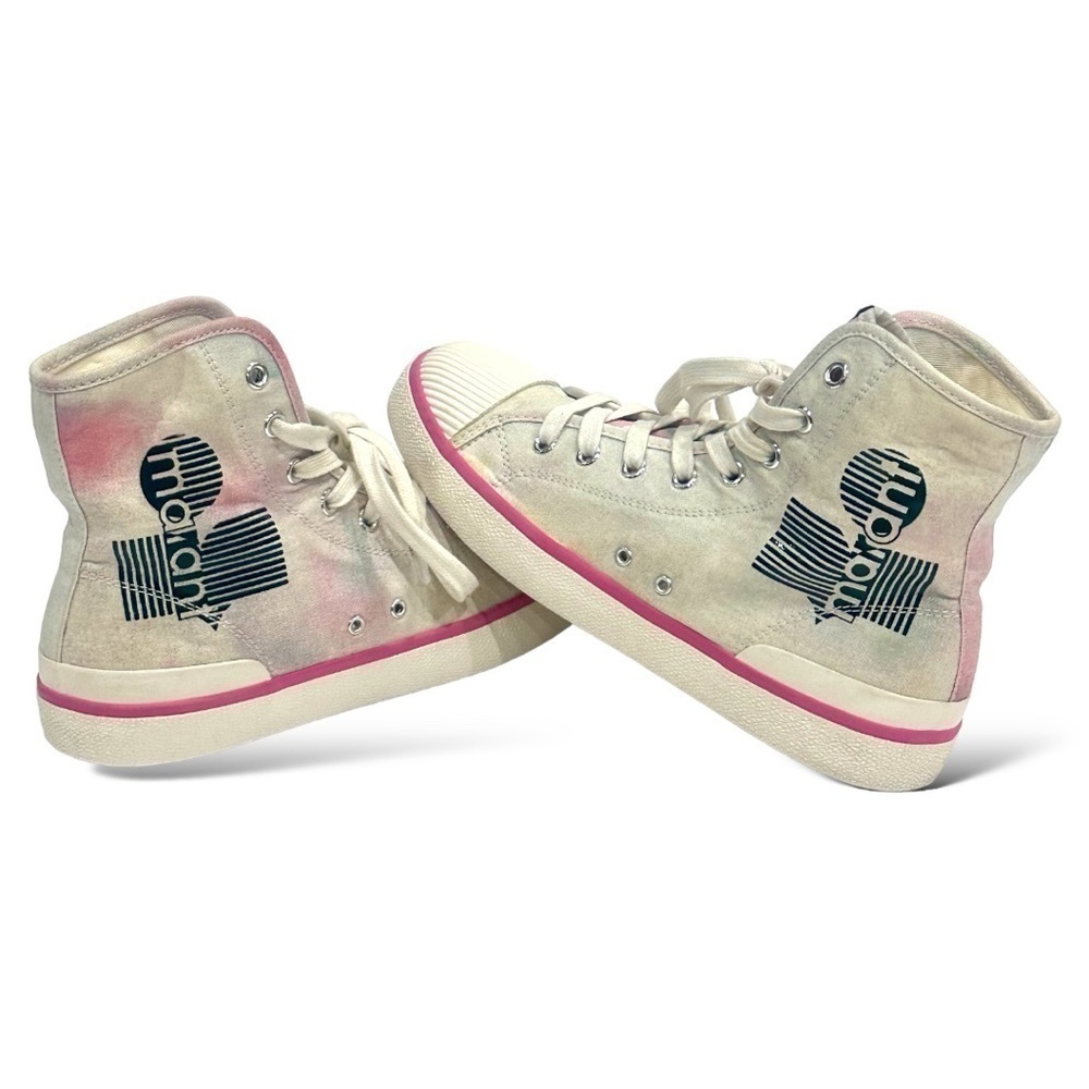 ISABEL Marant Benkeen Women’s Tie Dye Ombre Canvas High Top Sneakers Size 8 - Picture 6 of 13